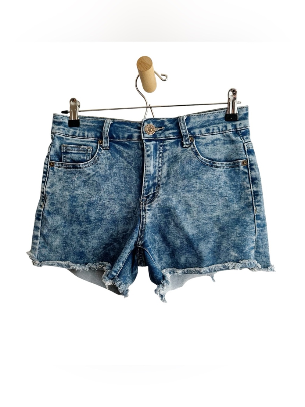 Born Primitive Ultra Stretch Liberty Acid Wash Jorts